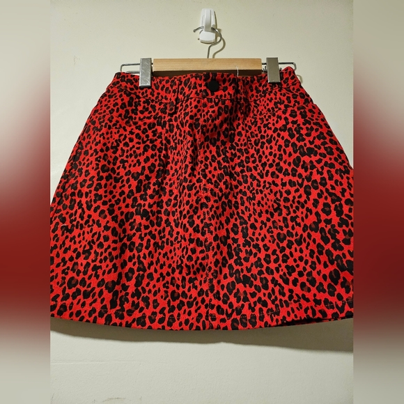 Charlotte Russe red leopard print mini skirt - Picture 3 of 8